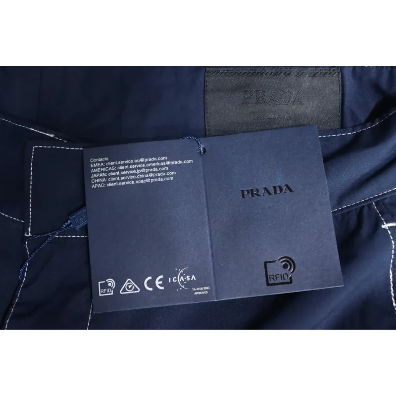Prada 23SS Topstitched Trousers