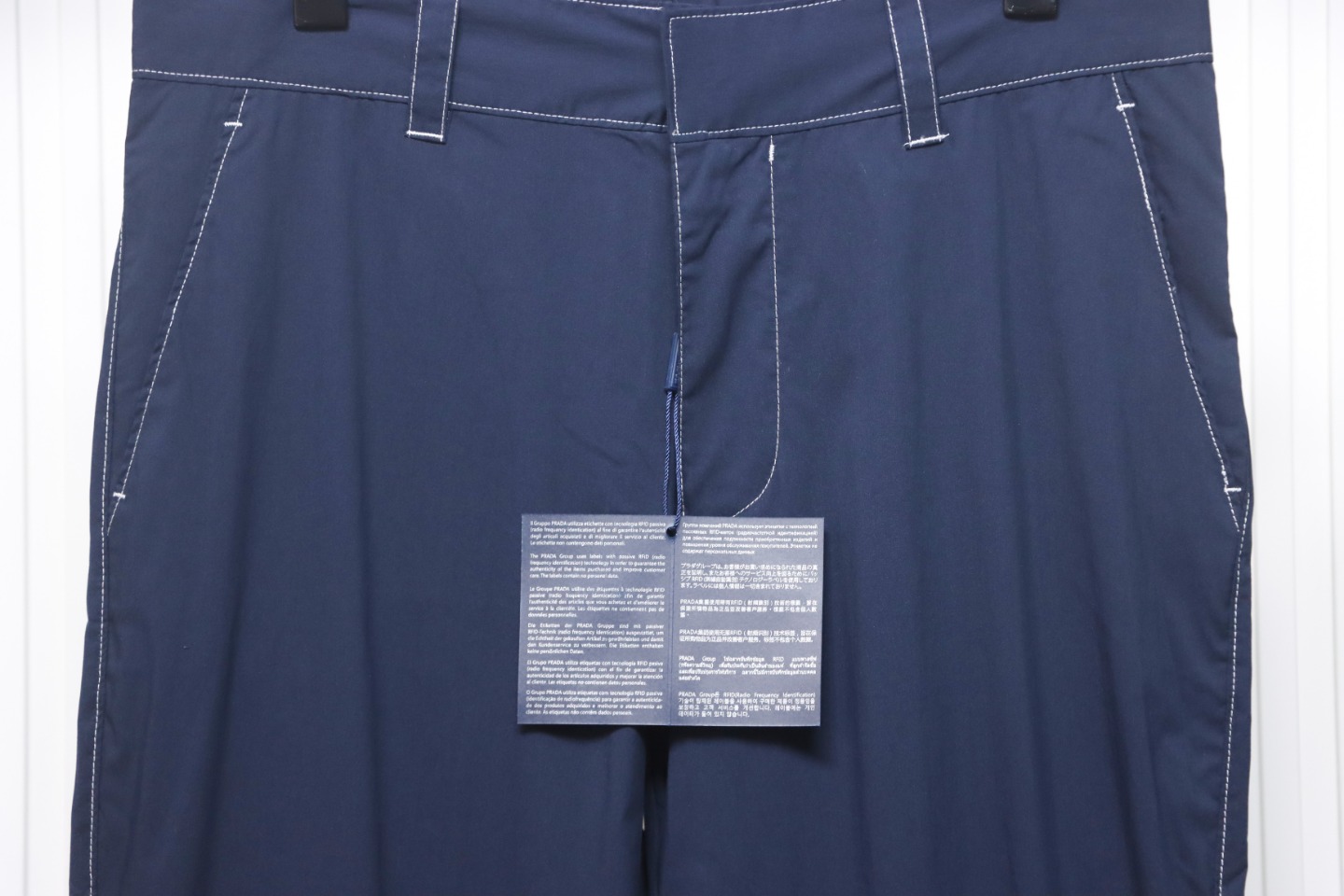 Prada 23SS Topstitched Trousers
