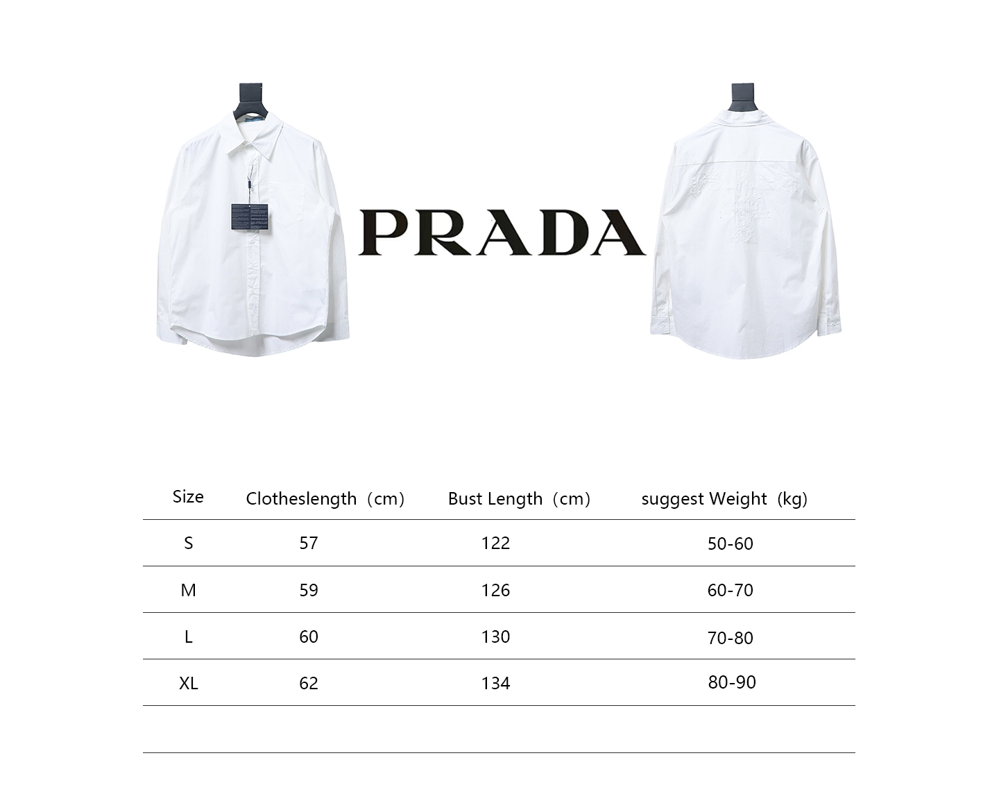 Prada 24Fw Back Patch Lettering Long Sleeve Shirt