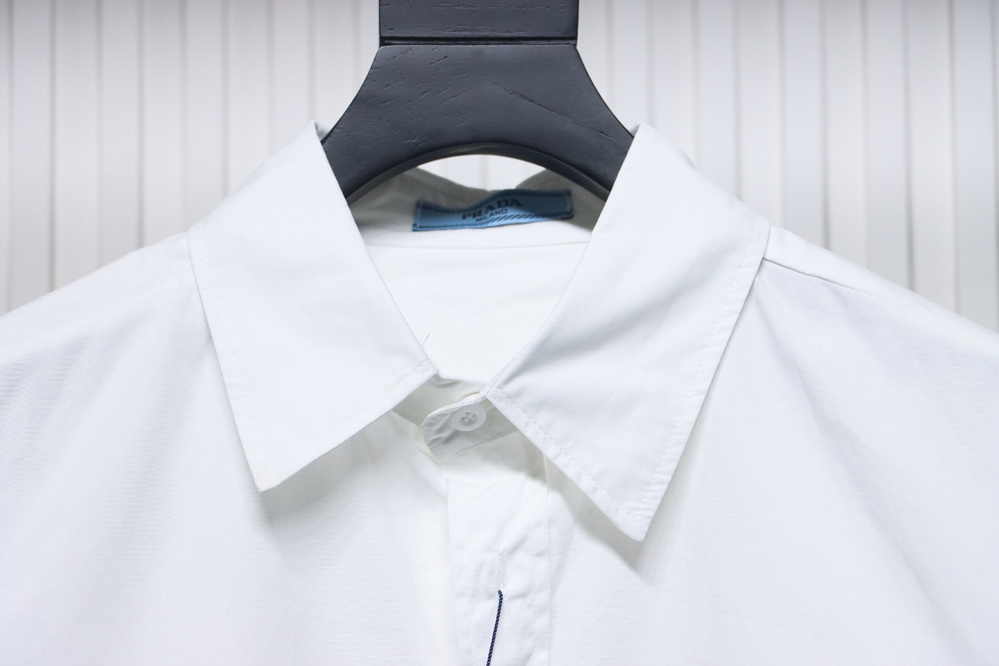 Prada 24Fw Back Patch Lettering Long Sleeve Shirt