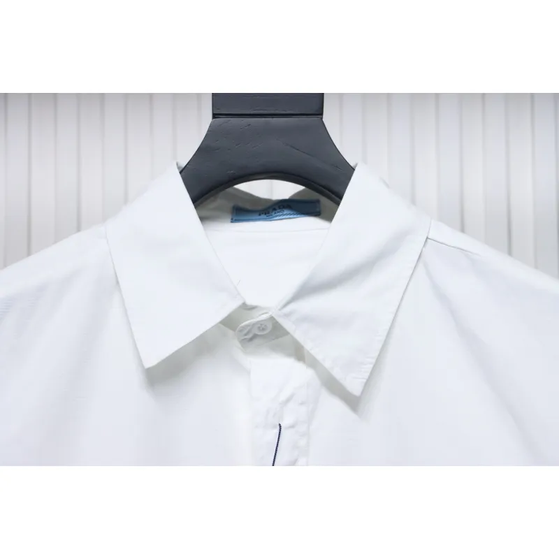 Prada 24Fw Back Patch Lettering Long Sleeve Shirt