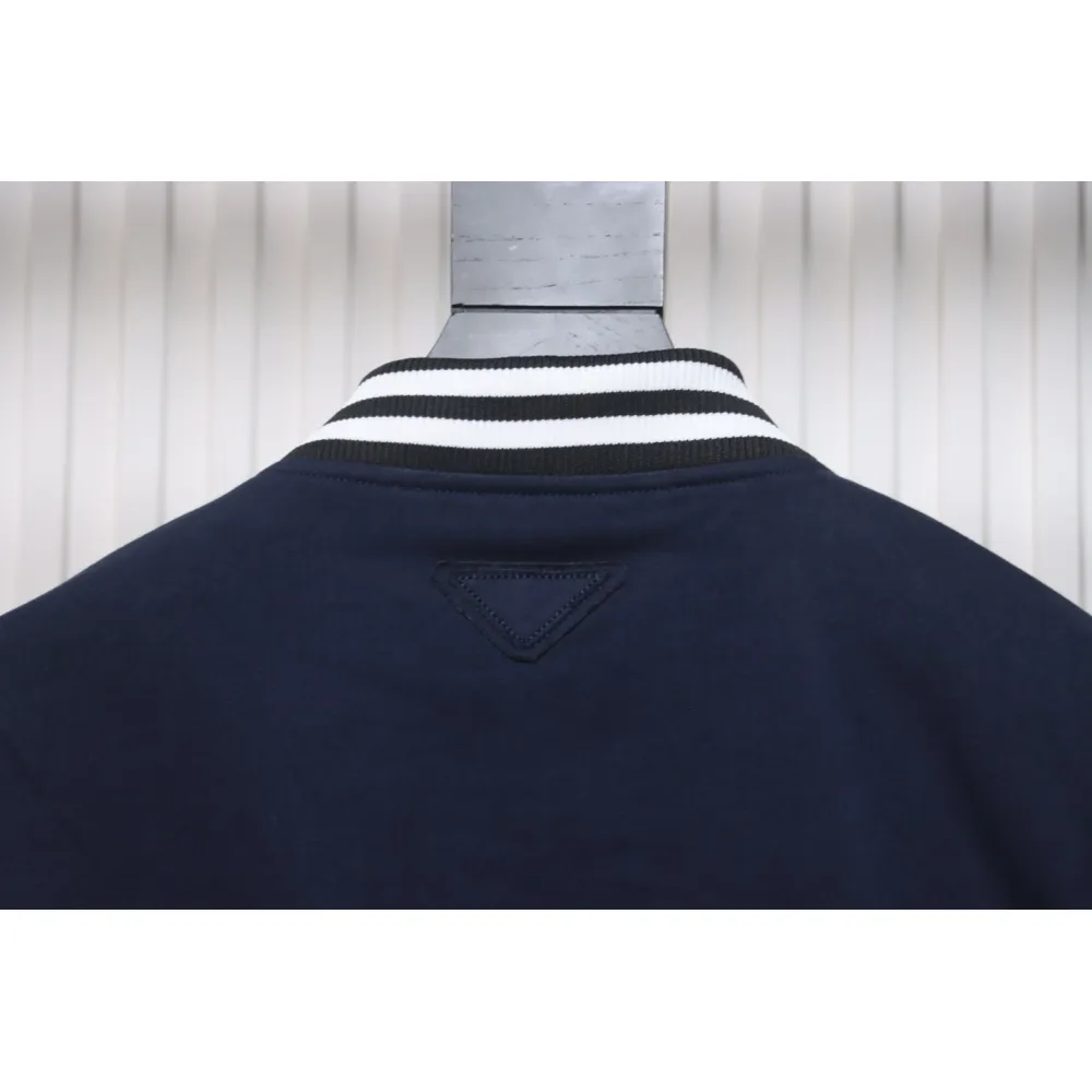 Prada 24FW Canvas Grain Padded Baseball Jacket