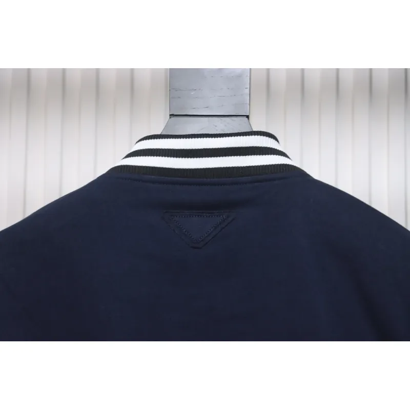 Prada 24FW Canvas Grain Padded Baseball Jacket