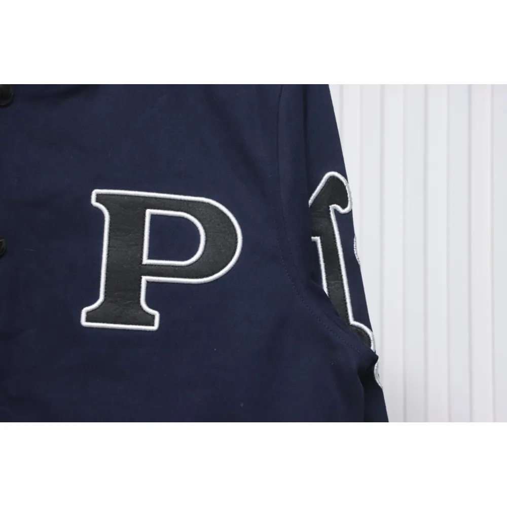 Prada 24FW Canvas Grain Padded Baseball Jacket