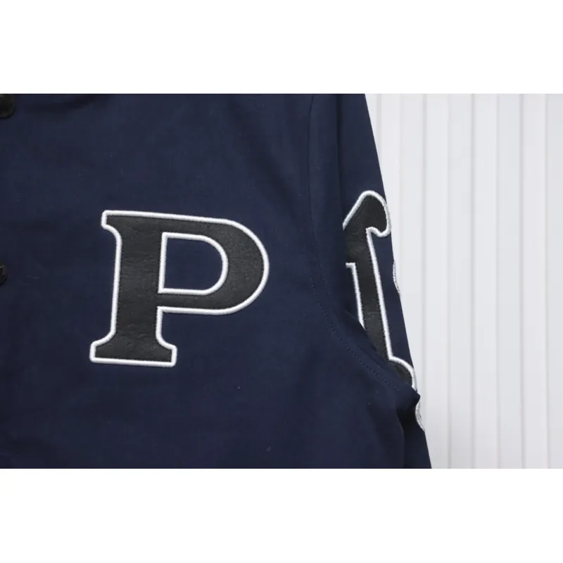 Prada 24FW Canvas Grain Padded Baseball Jacket