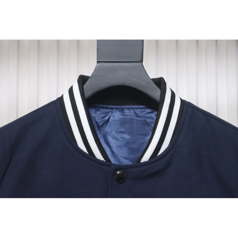 Prada 24FW Canvas Grain Padded Baseball Jacket