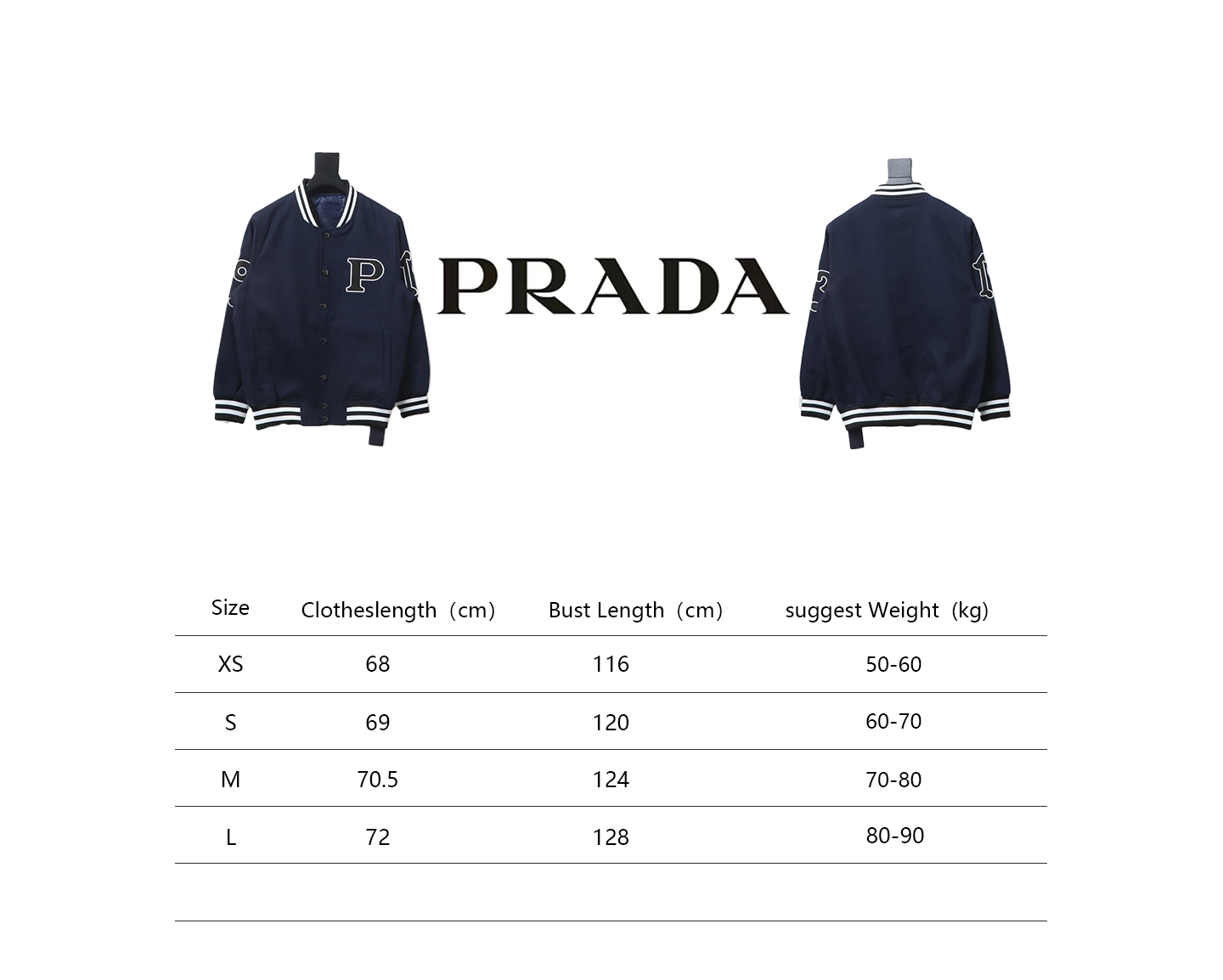 Prada 24FW Canvas Grain Padded Baseball Jacket