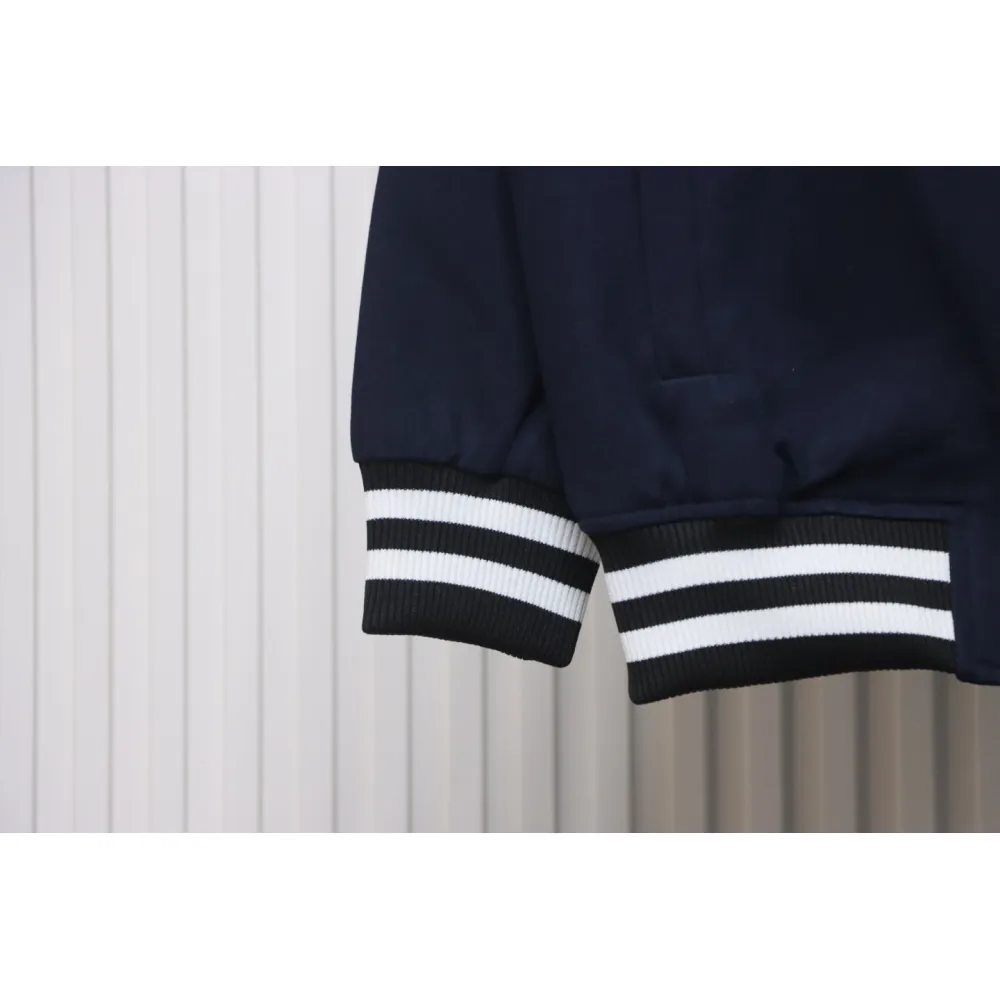 Prada 24FW Canvas Grain Padded Baseball Jacket