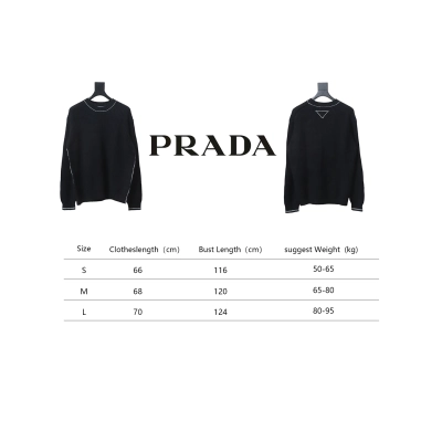 Prada 24FW Chunky White Crew Neck Sweater 02