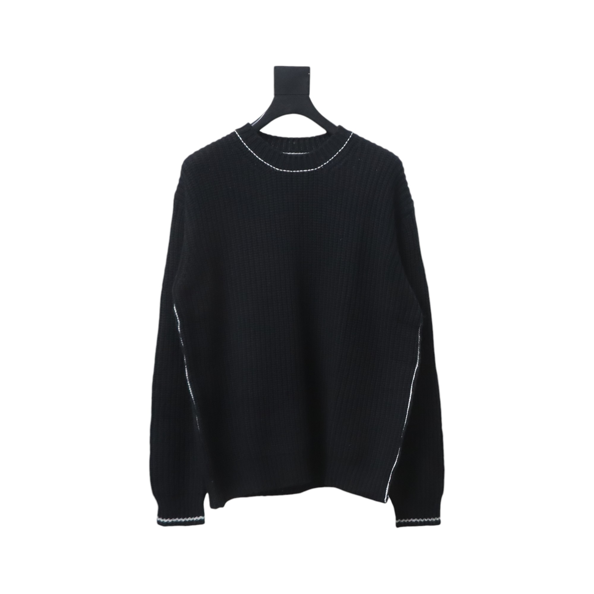 Prada 24FW Chunky White Crew Neck Sweater