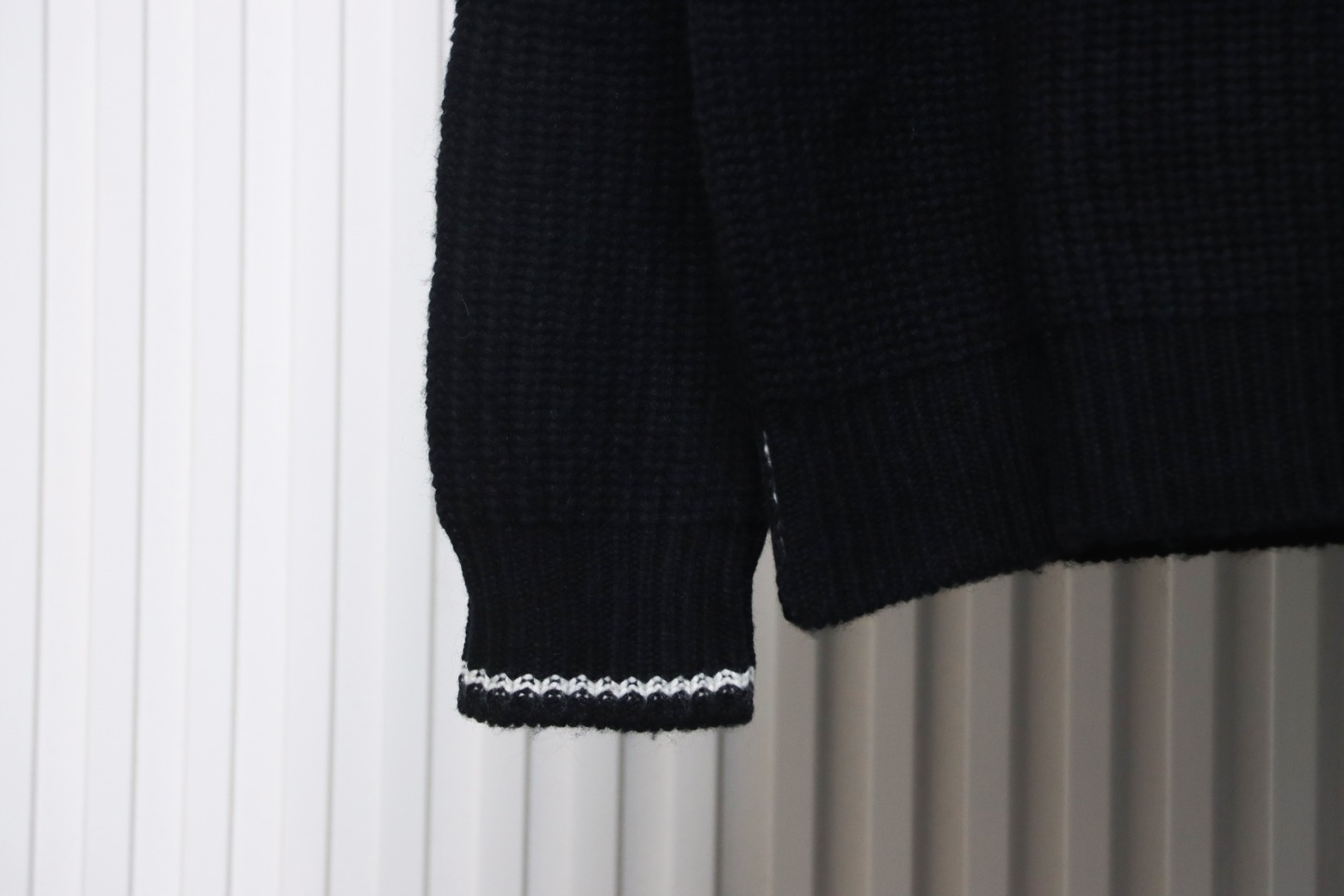 Prada 24FW Chunky White Crew Neck Sweater