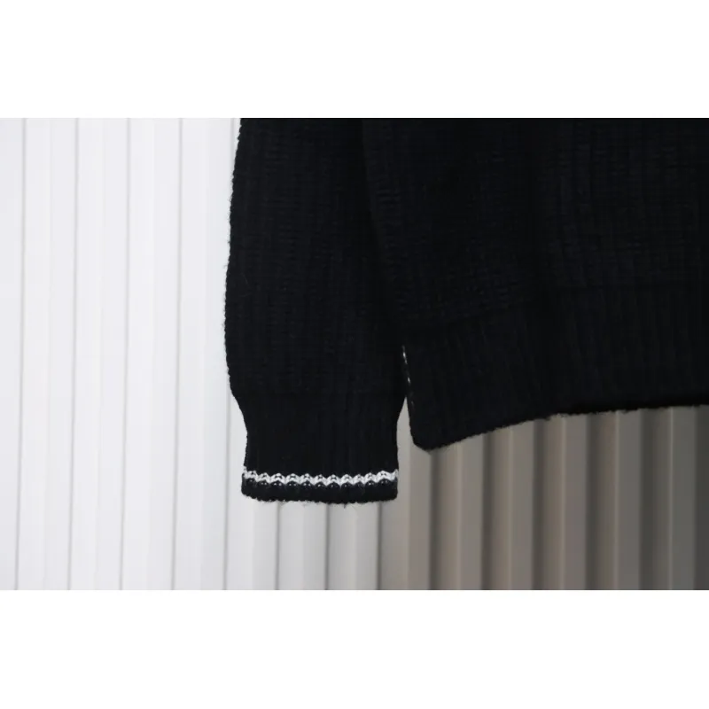 Prada 24FW Chunky White Crew Neck Sweater