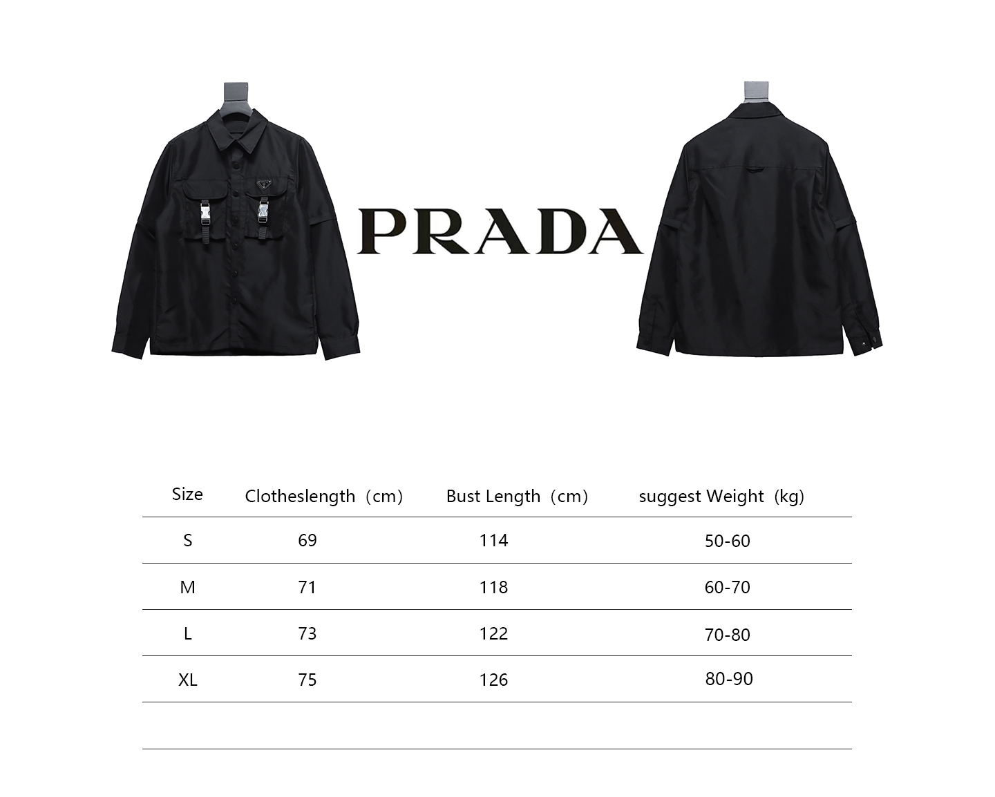 Prada 24Fw Detachable Heavy Nylon Work Jacket