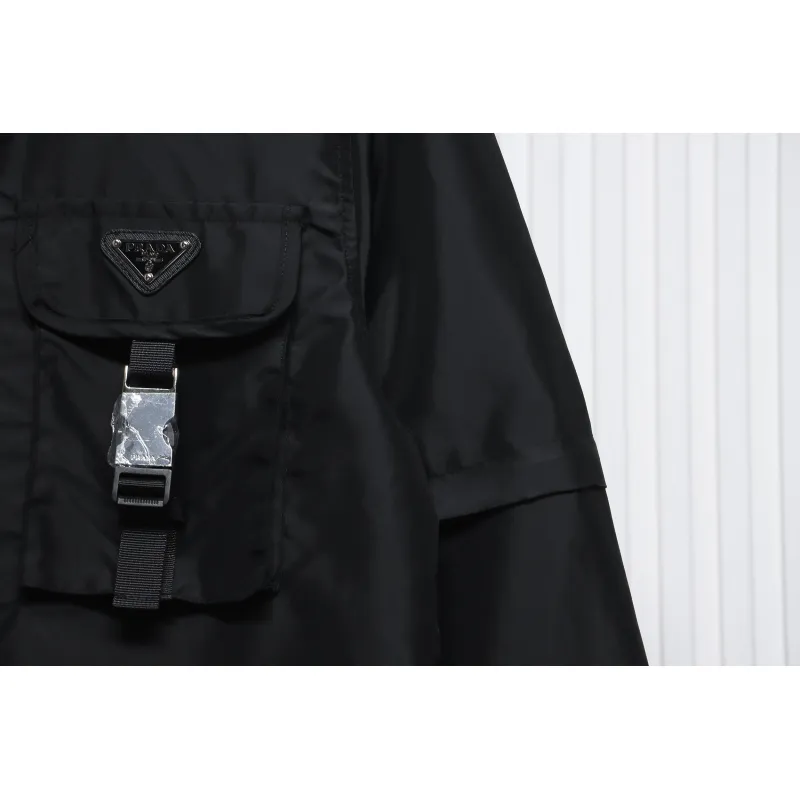 Prada 24Fw Detachable Heavy Nylon Work Jacket