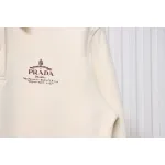 Prada 24Fw Distressed Logo Print Lapel Hoodie
