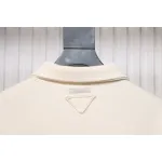 Prada 24Fw Distressed Logo Print Lapel Hoodie