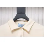 Prada 24Fw Distressed Logo Print Lapel Hoodie