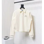Prada 24Fw Distressed Logo Print Lapel Hoodie