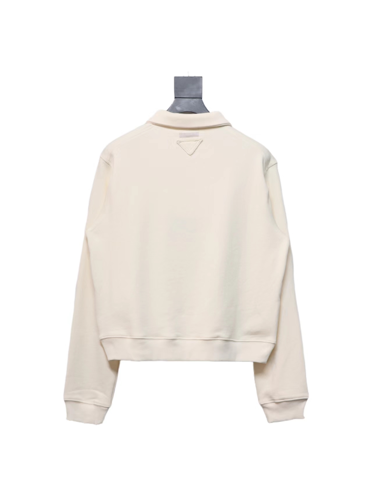 Prada 24Fw Distressed Logo Print Lapel Hoodie