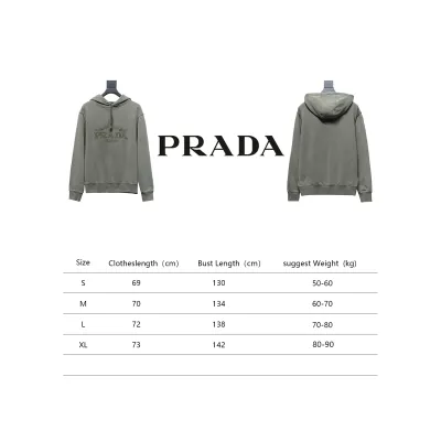 Prada 24Fw Medal Letters Applique Hooded Hoodie 02