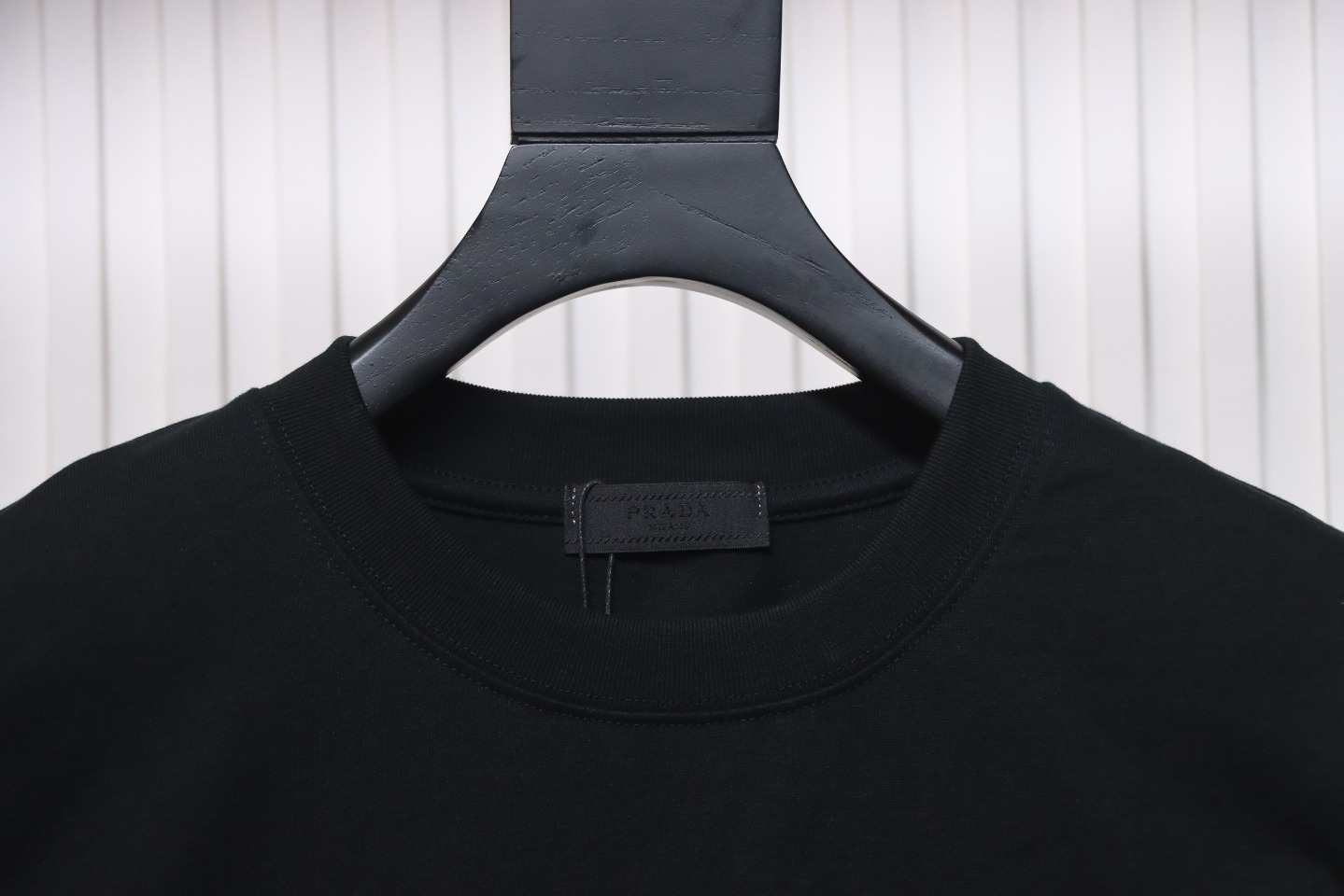 Prada 24Fw Pocket Triangle Metal Logo Long Sleeve T-shirt Black