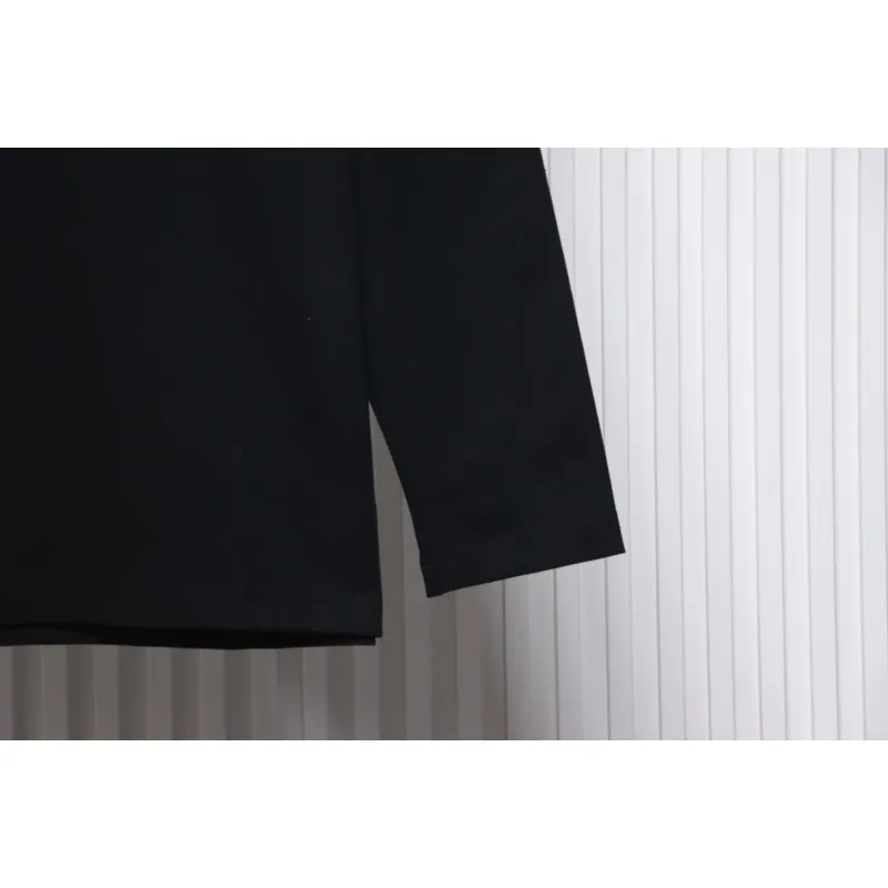 Prada 24Fw Pocket Triangle Metal Logo Long Sleeve T-shirt Black
