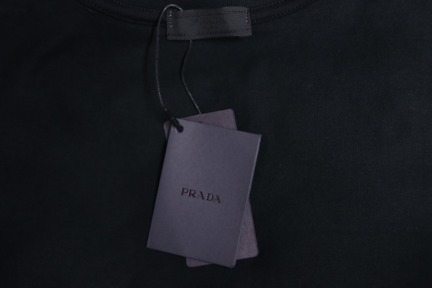 Prada 24Fw Pocket Triangle Metal Logo Long Sleeve T-shirt Black