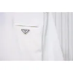 Prada 24Fw Pocket Triangle Metal Logo Long Sleeve T-shirt White