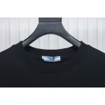 Prada 24Fw Small Letters on Chest Round Neck Hoodie Black
