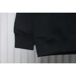 Prada 24Fw Small Letters on Chest Round Neck Hoodie Black