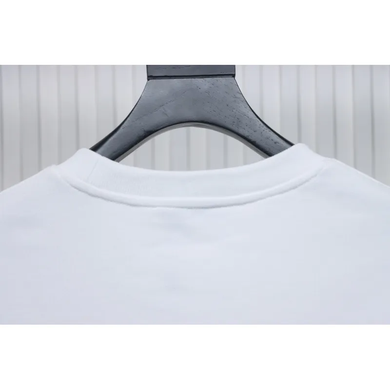 Prada 24Fw Small Letters on Chest Round Neck Hoodie White