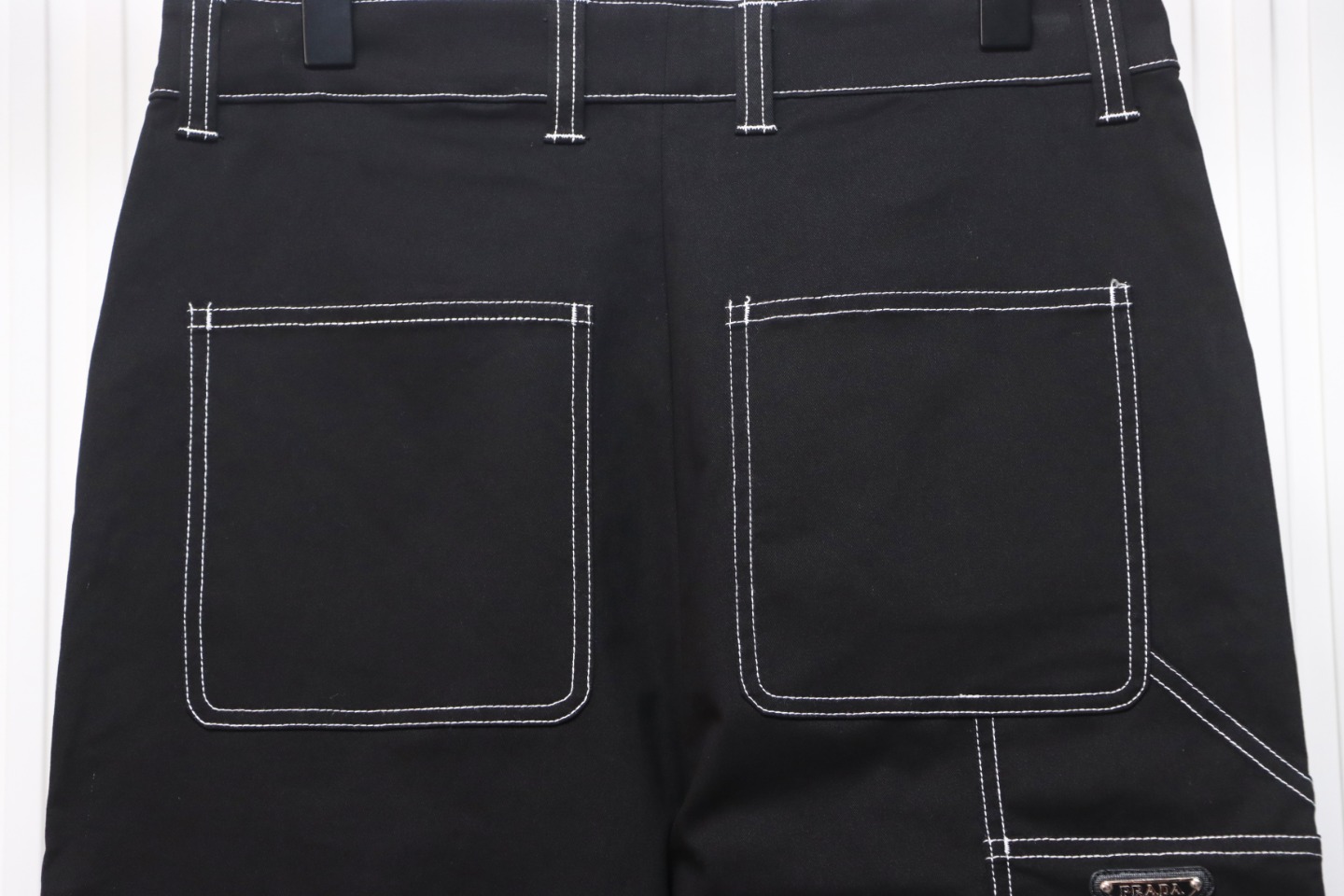 Prada 24FW Triangle Logo Denim Pants