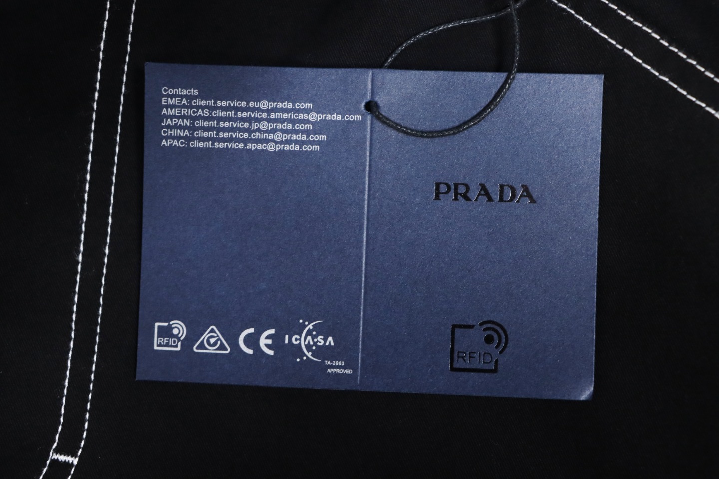 Prada 24FW Triangle Logo Denim Pants