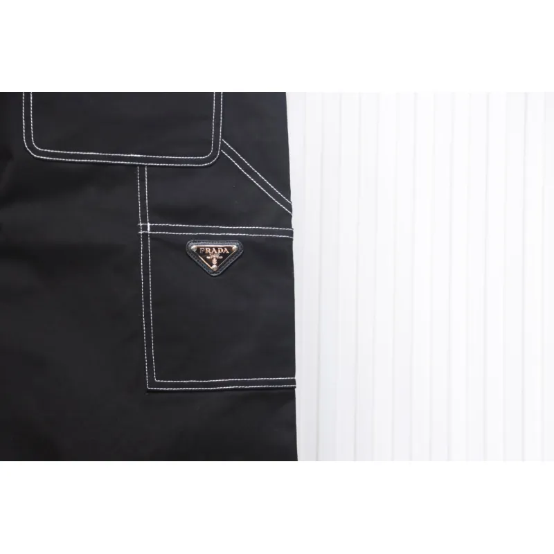 Prada 24FW Triangle Logo Denim Pants