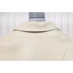 Prada 24Fw Triangle Logo Leather Jacket Beige