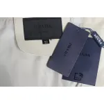 Prada 24Fw Triangle Logo Leather Jacket Beige