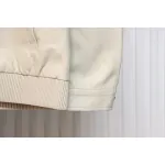 Prada 24Fw Triangle Logo Leather Jacket Beige