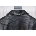 Prada 24Fw Triangle Logo Leather Jacket Black