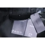 Prada 24Fw Triangle Logo Leather Jacket Black
