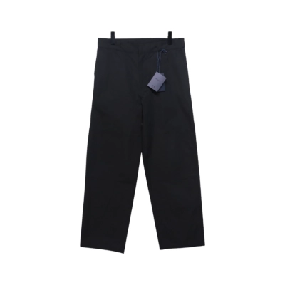 Prada 24Fw Triangle Logo Recycled Nylon Trousers 01