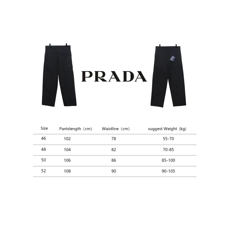 Prada 24Fw Triangle Logo Recycled Nylon Trousers