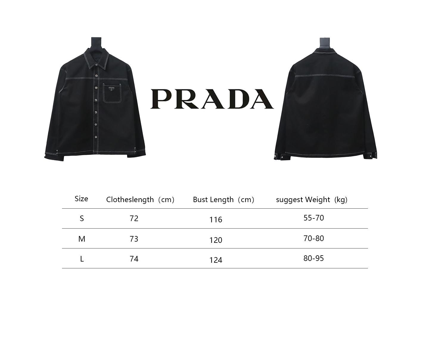 Prada 24FW Triangle Logo White Line Denim Jacket