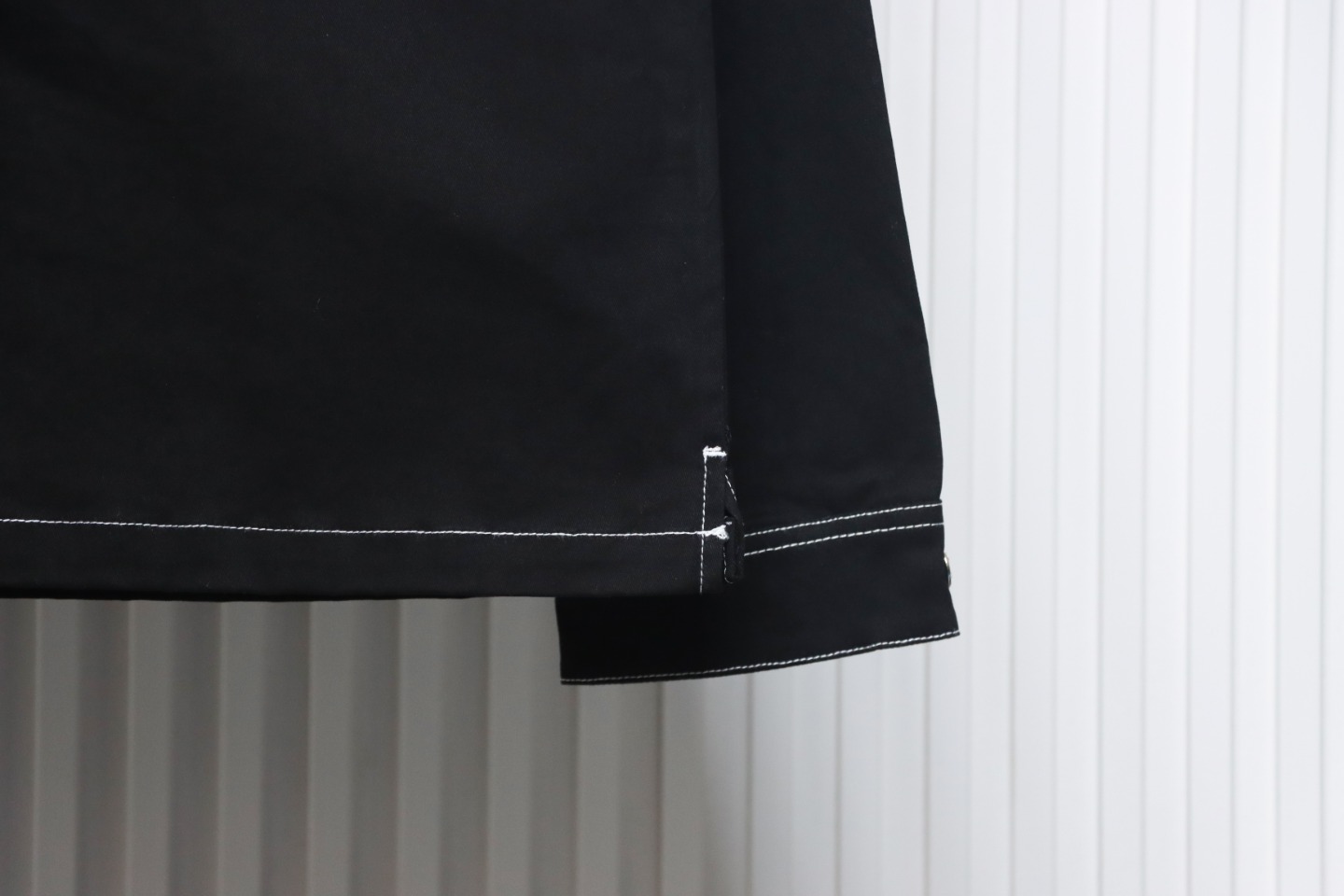 Prada 24FW Triangle Logo White Line Denim Jacket