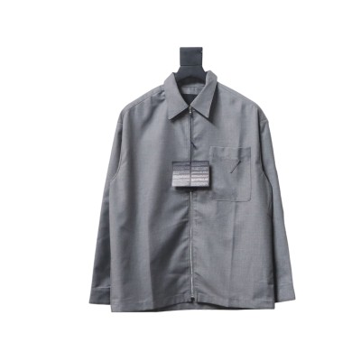 Prada 24FW Wool And Mohair Shirt Jacket 01