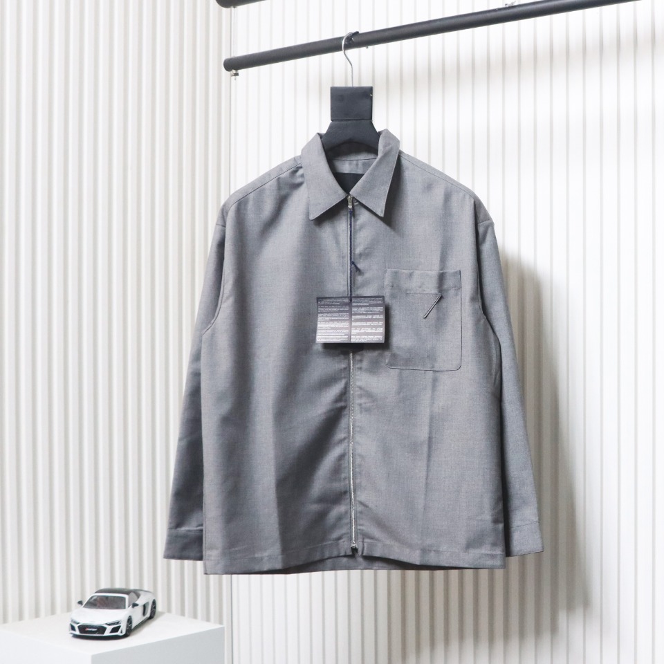 Prada 24FW Wool And Mohair Shirt Jacket