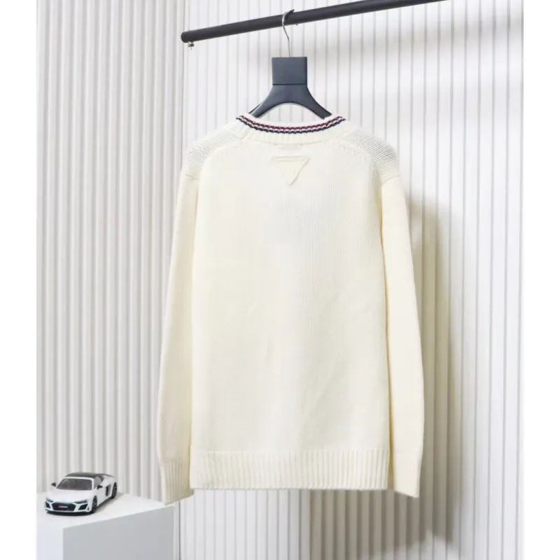 Prada 24FW Wool Striped Knit Cardigan