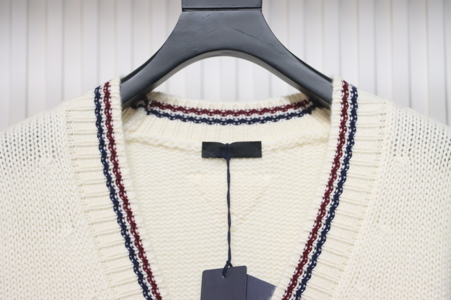 Prada 24FW Wool Striped Knit Cardigan