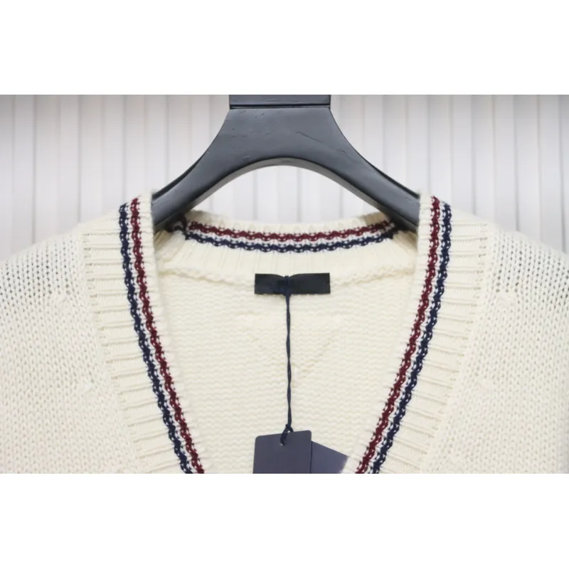 Prada 24FW Wool Striped Knit Cardigan