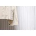 Prada 24SS Chambray Pocket Long Sleeve Shirt Jacket Beige
