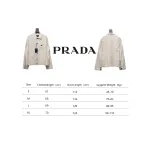 Prada 24SS Chambray Pocket Long Sleeve Shirt Jacket Beige